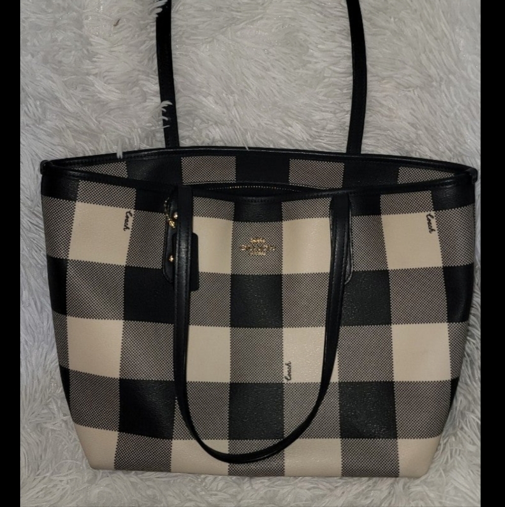 Plaid Coach Tote - SOLD